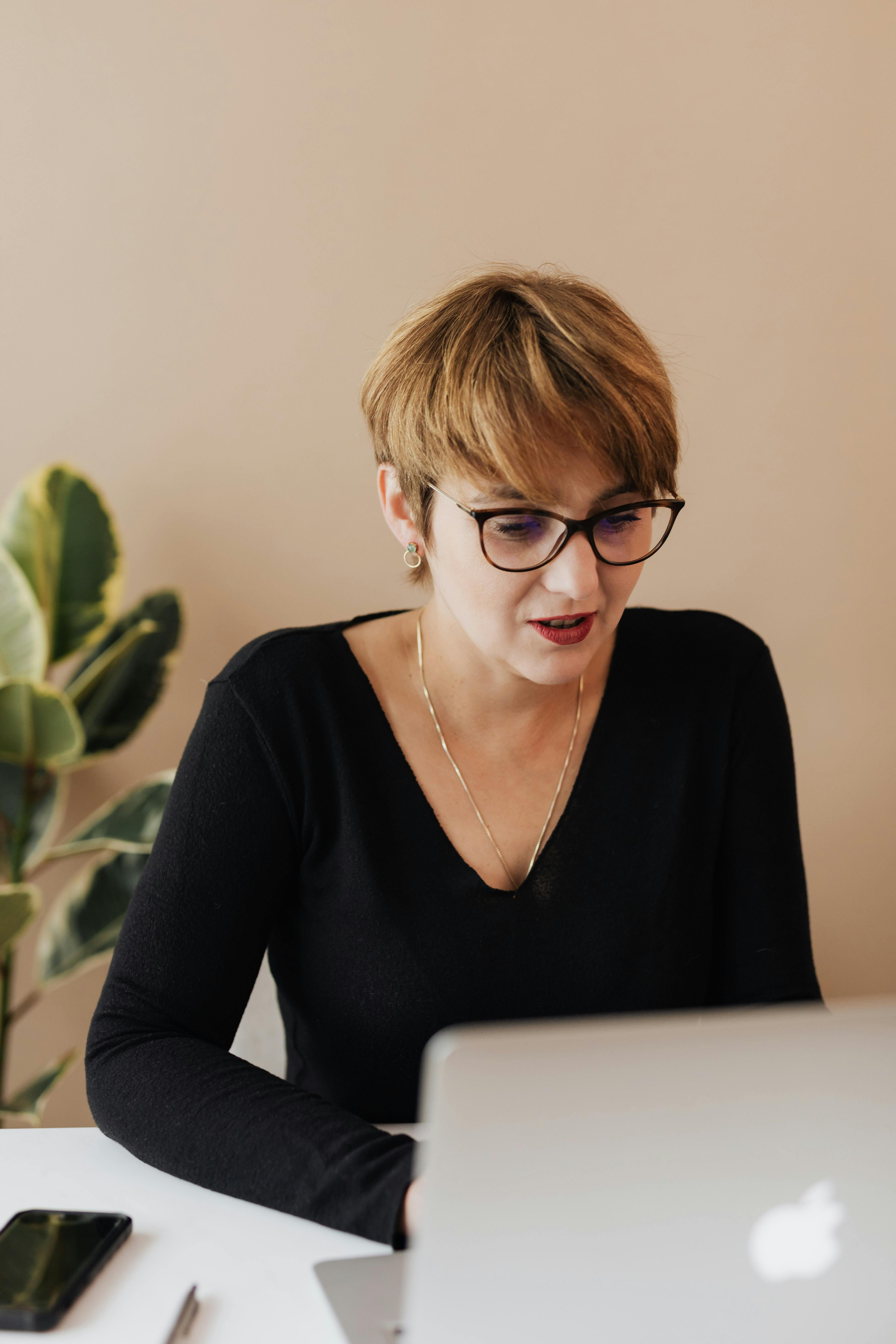 Freelance web developer working on a laptop